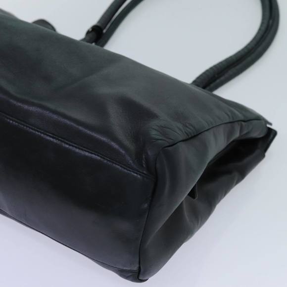 PRADA Tote Bag Leather Black Auth bs13666 - Picture 8 of 16